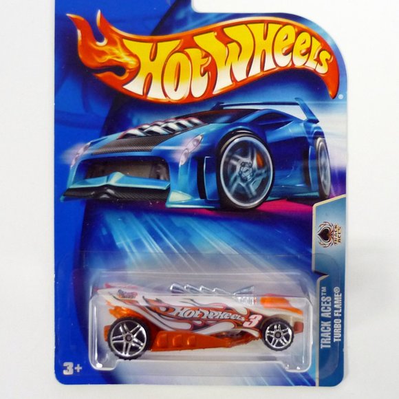 Hot Wheels Turbo Flame #202 Track Aces White Die-Cast Car 2004 - Picture 1 of 1